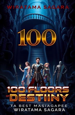 A captivating cover design for a book titled "100 Floors of Destiny" by Wiratama Sagara