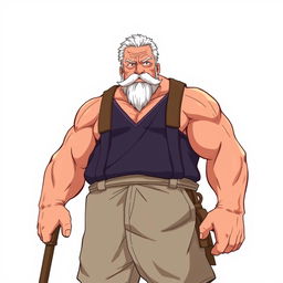 A full-body illustration of an older male character in the One Piece art style