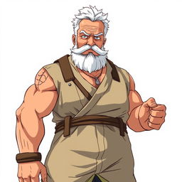A full-body illustration of an older male character in the One Piece art style