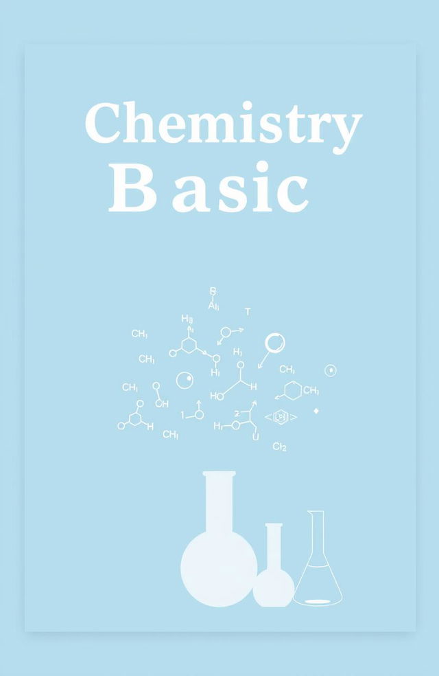 A simple yet elegant book cover design for a chemistry textbook