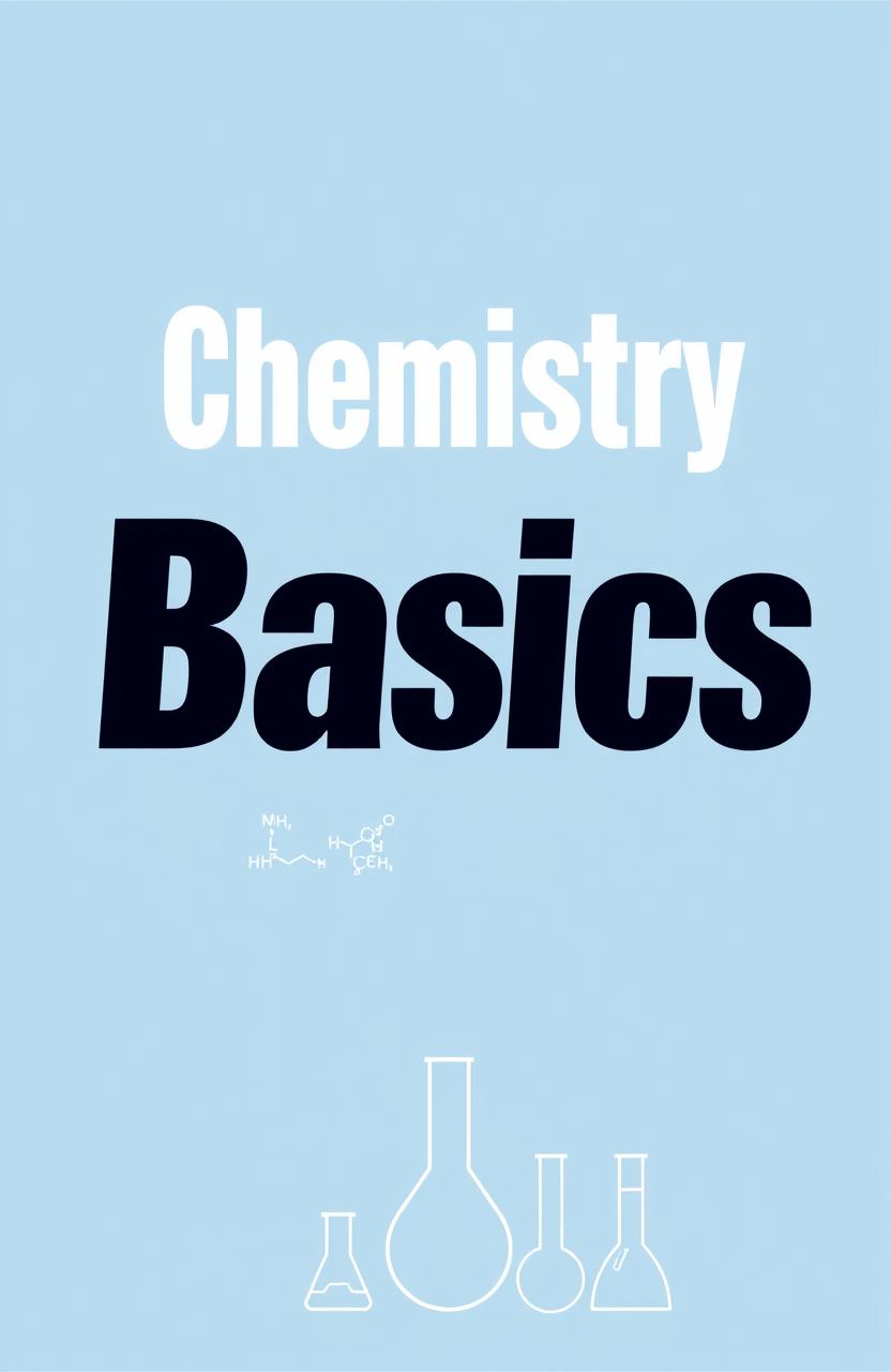 A simple yet elegant book cover design for a chemistry textbook