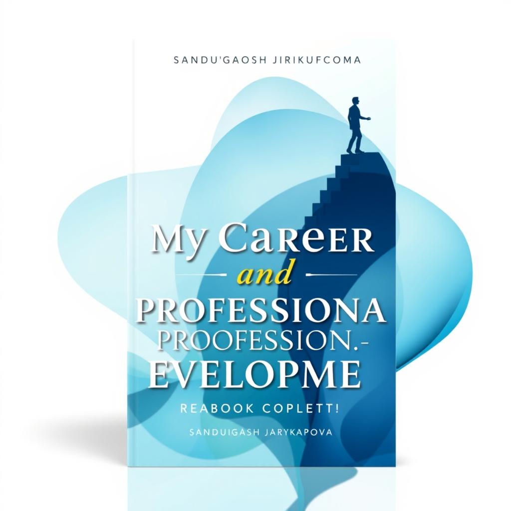 A beautifully designed book cover for the book titled 'My Career and Professional Development' by Sandugash Jarylkapova