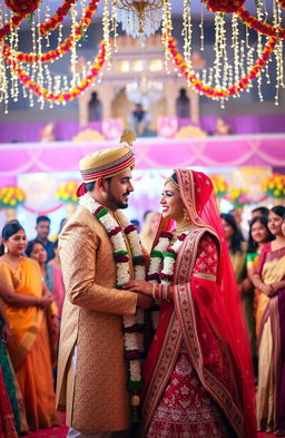 An enchanting love story set in India, depicting a vibrant and culturally rich arranged marriage