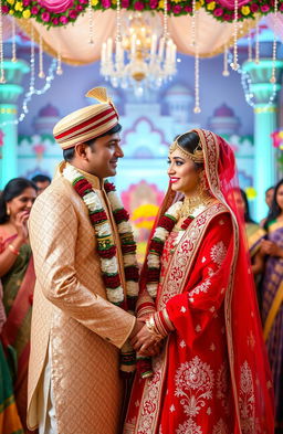 An enchanting love story set in India, depicting a vibrant and culturally rich arranged marriage