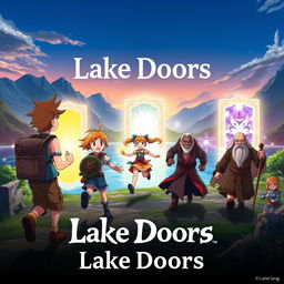An exhilarating anime opening for the show titled 'Lake Doors'