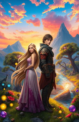 A vibrant and enchanting fantasy landscape that serves as a story wallpaper