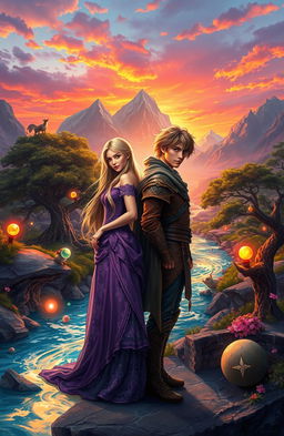 A vibrant and enchanting fantasy landscape that serves as a story wallpaper