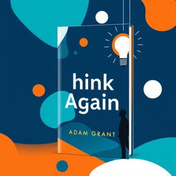 A visually striking representation of the book cover for 'Think Again' by Adam Grant