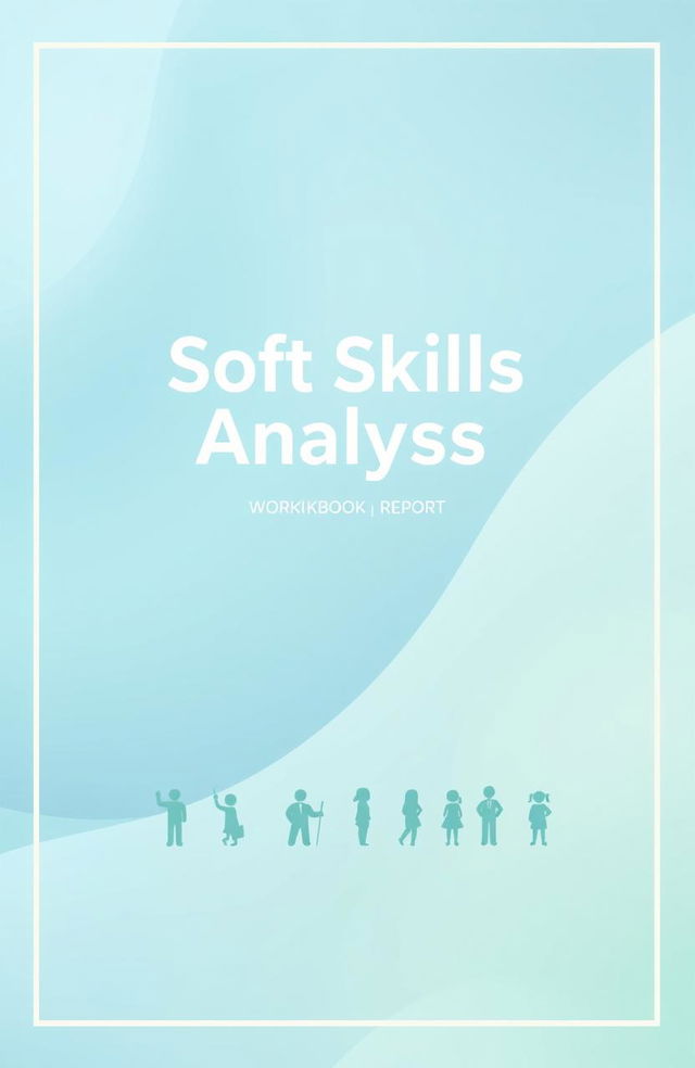 A professional and modern workbook cover design for a soft skills analysis report