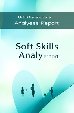 A professional and modern workbook cover design for a soft skills analysis report