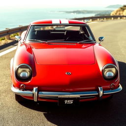 A Mazda Cosmo L10A, showcasing its unique and elegant design with a sleek, aerodynamic body