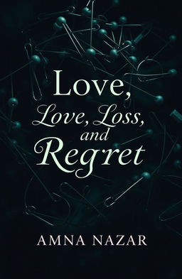 A captivating book cover design featuring the theme of safety pins intertwined in a dark and moody atmosphere