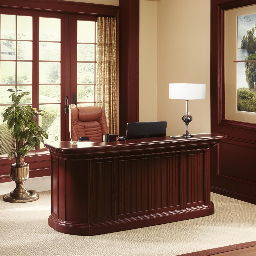 Design a classic style receptionist desk