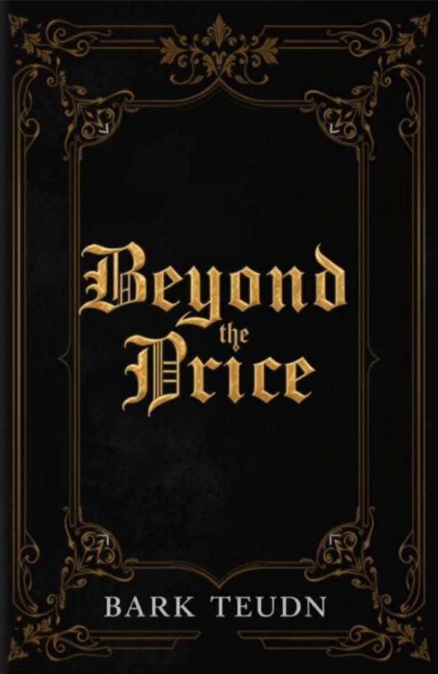 A book cover design titled 'Beyond the Price', featuring dark themes that evoke mystery and intrigue