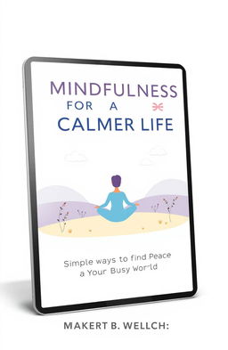 Ebook cover design for 'Mindfulness for a Calmer Life: Simple Ways to Find Peace in a Busy World'