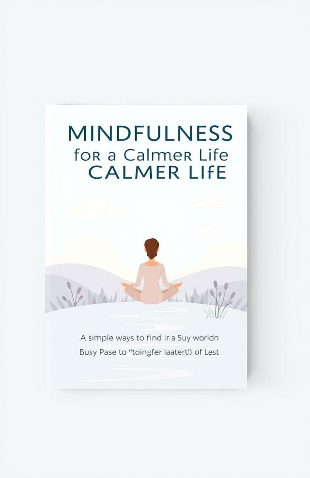 Ebook cover design for 'Mindfulness for a Calmer Life: Simple Ways to Find Peace in a Busy World'