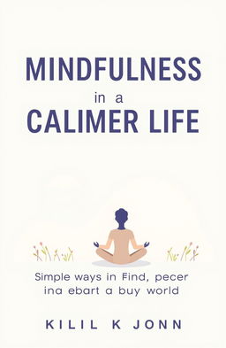 Ebook cover design for 'Mindfulness for a Calmer Life: Simple Ways to Find Peace in a Busy World'