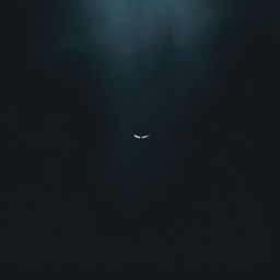 An expansive scene depicting a bottomless emptiness filled with an inky blackness, creating a sense of depth and mystery