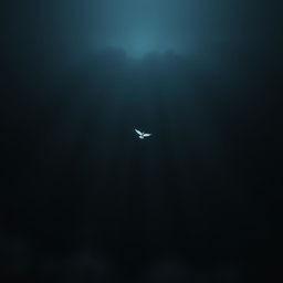 An expansive scene depicting a bottomless emptiness filled with an inky blackness, creating a sense of depth and mystery