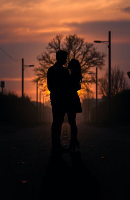 A melancholic scene depicting the end of a love story