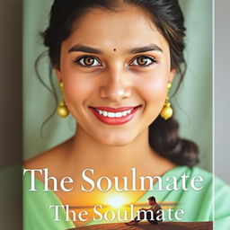 A beautiful Indian woman with porcelain white skin and hazel eyes, her hair is split at the center and tied neatly at the back