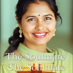 A beautiful Indian woman with porcelain white skin and hazel eyes, her hair is split at the center and tied neatly at the back