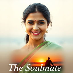 A beautiful North Indian woman with very fair, porcelain-like skin and hazel eyes, smiling radiantly