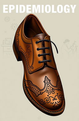 An artistic interpretation of a leather shoe symbolizing epidemiology