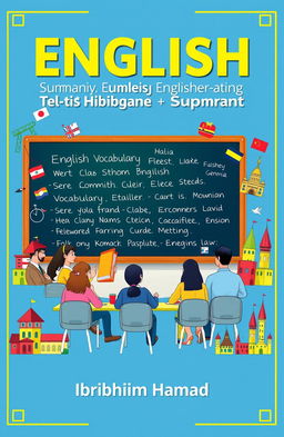 A cover design for a book summarizing English teaching for foreign students by Ibrahim Hamad