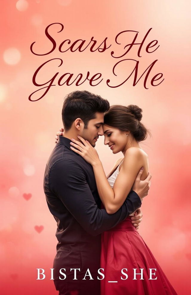 A romantic book cover featuring two lovers in an intimate embrace, showcasing deep emotion and connection