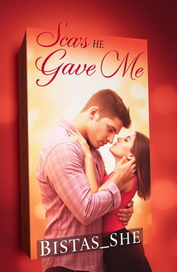 A romantic book cover featuring two lovers in an intimate embrace, showcasing deep emotion and connection
