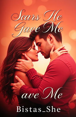 A romantic book cover featuring two lovers in an intimate embrace, showcasing deep emotion and connection
