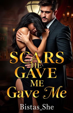 A captivating book cover featuring a passionate embrace between a sultry mistress and her ruggedly handsome mafia lover, exuding an aura of danger and allure