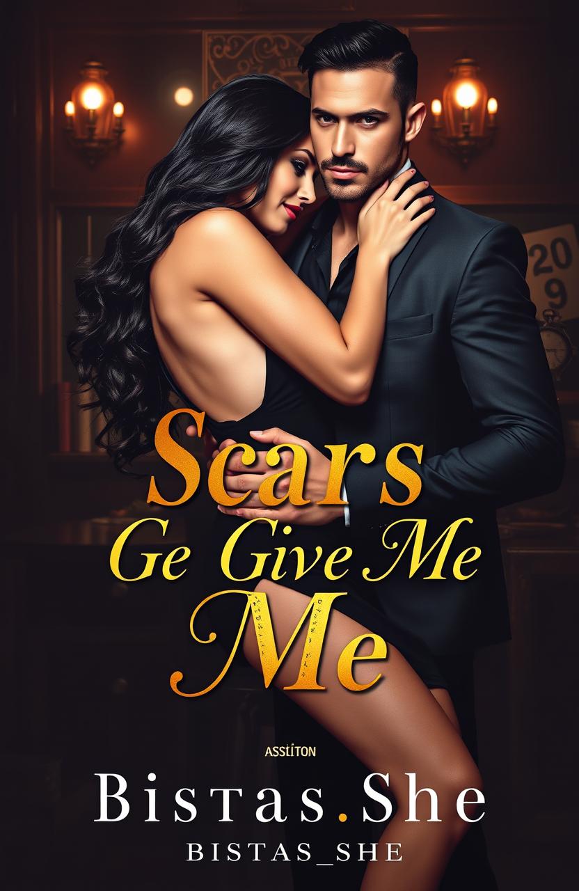 A captivating book cover featuring a passionate embrace between a sultry mistress and her ruggedly handsome mafia lover, exuding an aura of danger and allure