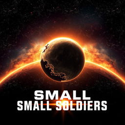 A dramatic movie poster featuring a stunning cosmic background filled with stars, nebulae, and a broken-up alien planet floating in space