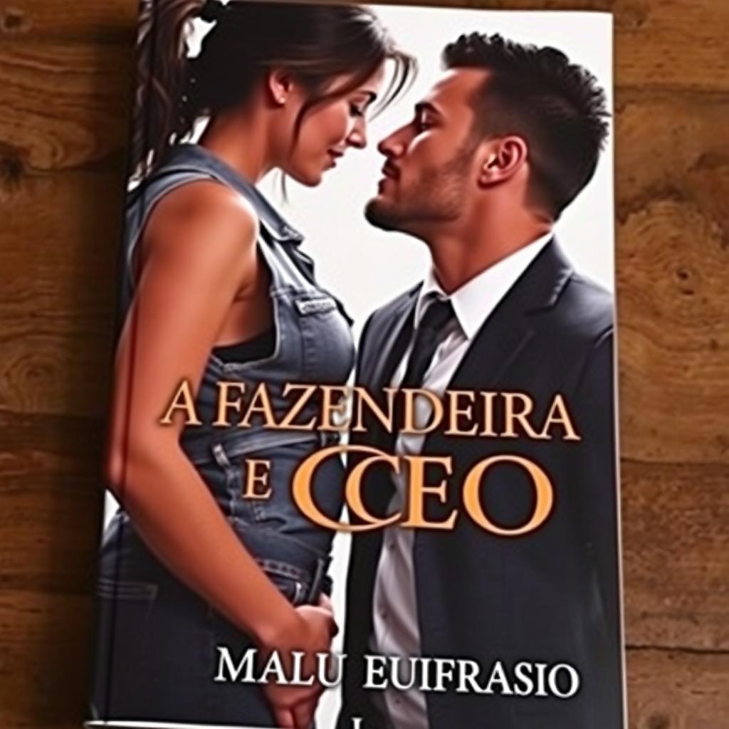 A romantic book cover featuring a stunning young woman dressed in jeans and a handsome, muscular man in a suit