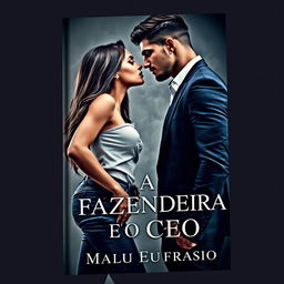 A romantic book cover featuring a stunning young woman dressed in jeans and a handsome, muscular man in a suit
