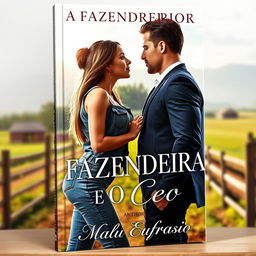 A romantic book cover titled 'A FAZENDEIRA E O CEO'