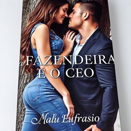 A romantic book cover titled 'A FAZENDEIRA E O CEO'