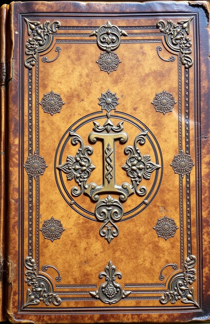 An ancient book with a unique and distinctive design, featuring intricate traditional Sundanese symbols and ancient Sundanese script on its cover