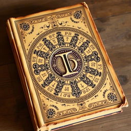 An ancient book featuring a unique and very distinctive design that embodies traditional Sundanese symbols and ancient Sundanese script