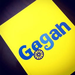 A predominantly yellow cover featuring the word "GaGaN" prominently in the center, styled in striking blue and white colors