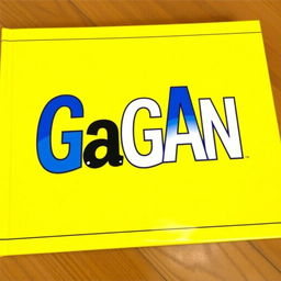 A predominantly yellow cover featuring the word "GaGaN" prominently in the center, styled in striking blue and white colors