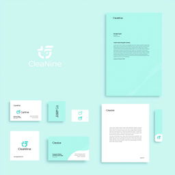 A modern and minimalist visual identity design, featuring clean lines and bold typography