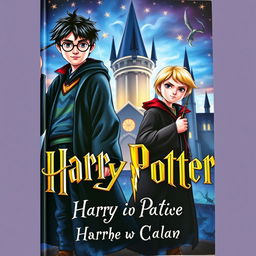 A captivating book cover for a Harry Potter-themed story featuring Harry Potter and Draco Malfoy, where Draco is depicted as shorter than Harry