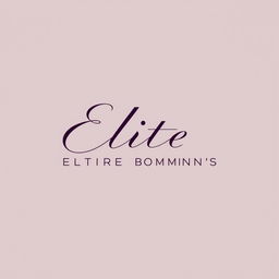 A sophisticated logo design tailored for an elite women's brand, emphasizing elegance, precision, and minimalism