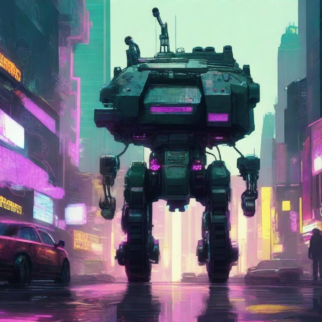 Tanque cyberpunk