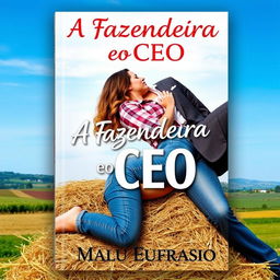 A romantic book cover titled 'A Fazendeira e o CEO'