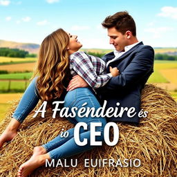 A romantic book cover titled 'A Fazendeira e o CEO'