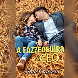 A romantic book cover titled 'A Fazendeira e o CEO'